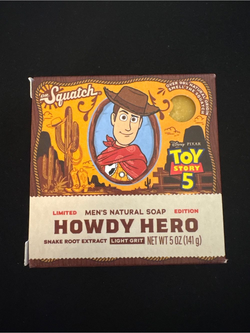 Dr. Squatch Toy Story 5 Howdy Hero Men’s Natural Soap 5 oz LE